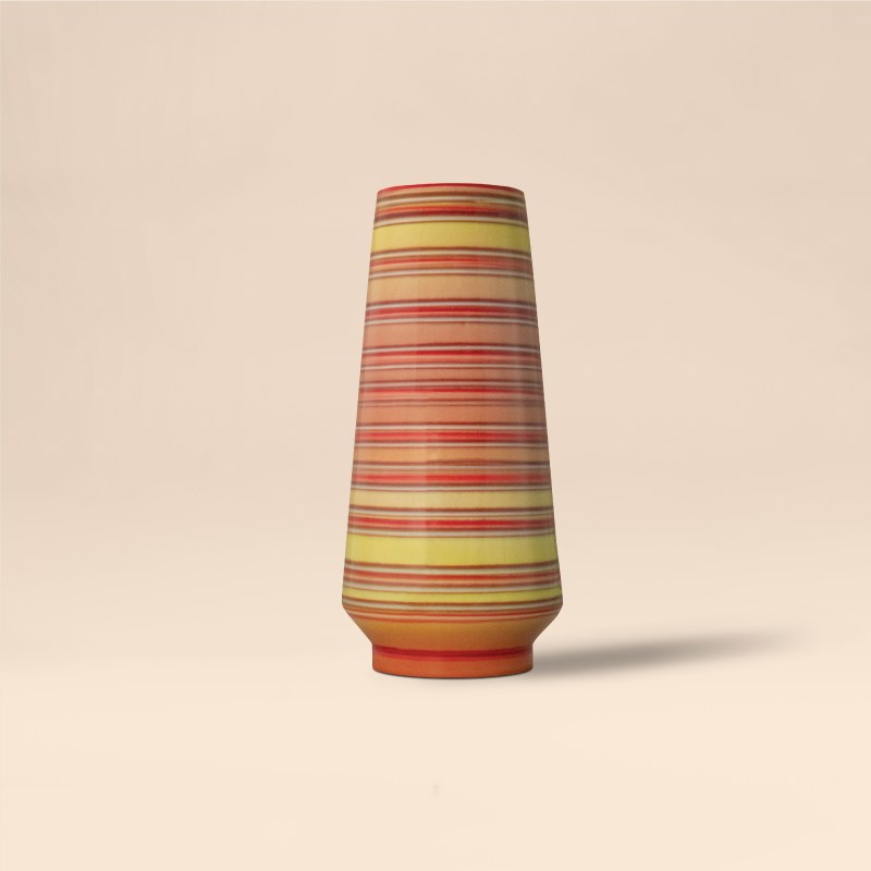 夏日豔陽陶瓷花器擺飾-寬口