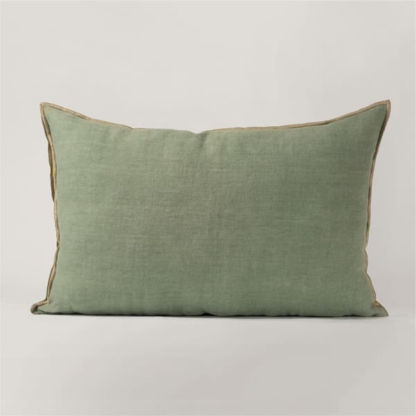 好憩 Toulose 棉麻 長型抱枕-艾草綠