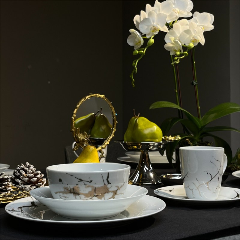 Horchill 金色潑墨 西式餐盤組20件